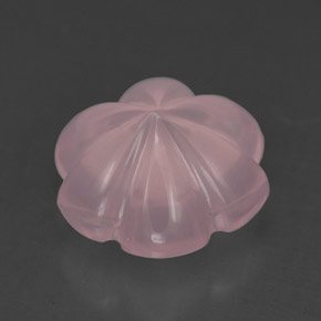 Cuarzo Rosa Rosa natural de 4.34 ct, Corte Flor, Transparente