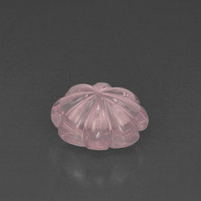 Cuarzo rosa rosa natural de 6,33 ct, corte flor, transparente