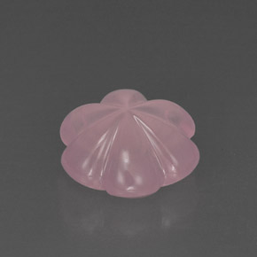 Cuarzo rosa rosa natural de 9,18 ct, corte flor, transparente