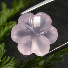 Cuarzo rosa rosa natural de 9,53 ct, corte flor, transparente