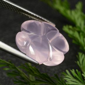 Cuarzo rosa rosa natural de 9,53 ct, corte flor, transparente