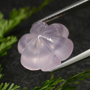 Cuarzo rosa rosa natural de 9,53 ct, corte flor, transparente