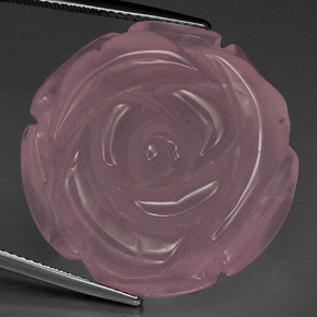 Cuarzo rosa rosa natural de 58,19 ct, transparente, transparente / translúcido