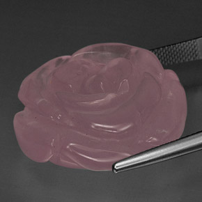 Cuarzo rosa rosa natural de 58,19 ct, transparente, transparente / translúcido