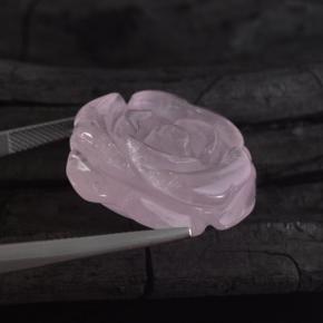Cuarzo rosa rosa natural de 53,41 ct, forma elegante, translúcido