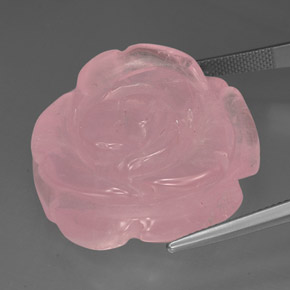 Cuarzo rosa rosa natural de 71,47 ct, transparente, transparente / translúcido