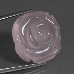 Cuarzo rosa rosa natural de 37,94 ct, forma elegante, translúcido