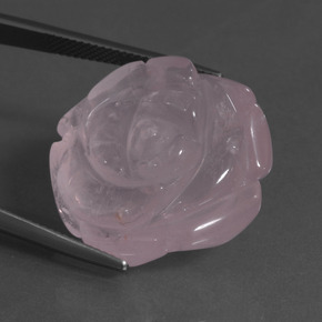 Cuarzo rosa rosa natural de 37,94 ct, forma elegante, translúcido