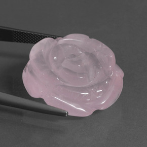 Cuarzo Rosa Rosado Bubblegum natural de 34.64 ct, Forma elegante, Translúcido