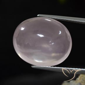 Cuarzo rosa Rosado muy claro natural de 17.48 ct, Ovalada, Transparente