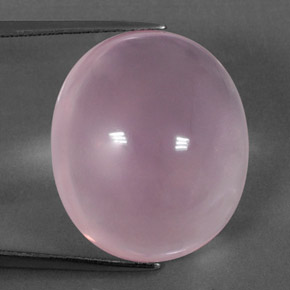 Cuarzo rosa rosa natural de 31,69 ct, corte óvalo, transparente