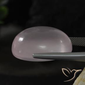 Cuarzo rosa Rosado rosa muy claro natural de 46.80 ct, Ovalada, Transparente