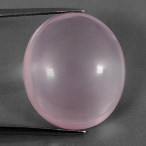 Cuarzo rosa rosa natural de 35,78 ct, corte óvalo, transparente