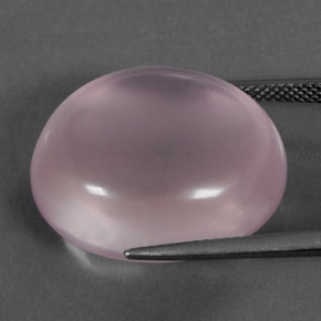 Cuarzo rosa rosa natural de 35,78 ct, corte óvalo, transparente