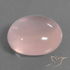 Cuarzo rosa Rosado claro natural de 45.90 ct, Ovalada, Transparente