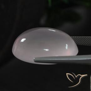Cuarzo rosa Rosado muy claro natural de 44.65 ct, Ovalada, Transparente