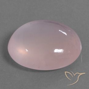 Cuarzo rosa Rosado claro natural de 40.97 ct, Ovalada, Transparente / Translúcido