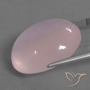 Cuarzo rosa Rosado claro natural de 40.97 ct, Ovalada, Transparente / Translúcido