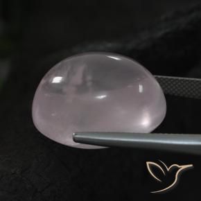 Cuarzo rosa Rosado muy claro natural de 38.11 ct, Ovalada, Transparente