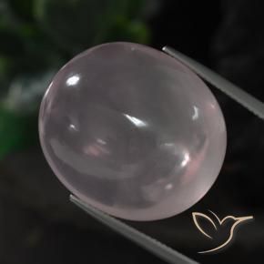 Cuarzo rosa Rosado claro natural de 51.32 ct, Ovalada, Transparente