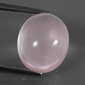 Cuarzo rosa rosa natural de 10,12 ct, corte óvalo, transparente