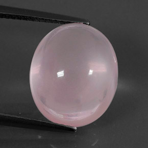 Cuarzo rosa rosa natural de 8,60 ct, corte óvalo, transparente