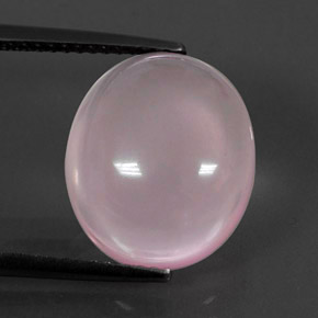 Cuarzo rosa rosa natural de 7,43 ct, corte óvalo, transparente