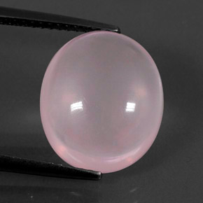 Cuarzo rosa rosa natural de 7,22 ct, corte óvalo, transparente