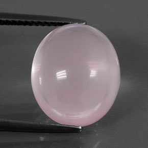 Cuarzo rosa rosa natural de 9,85 ct, corte óvalo, transparente