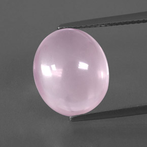 Cuarzo rosa rosa natural de 8,07 ct, corte óvalo, transparente
