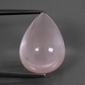 Cuarzo rosa rosa natural de 13,67 ct, en forma de pera, transparente