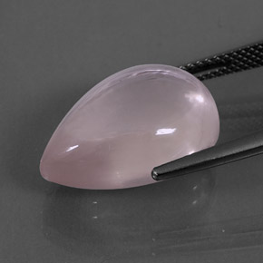 Cuarzo rosa rosa natural de 13,67 ct, en forma de pera, transparente
