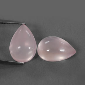 Gemas de cuarzo rosa rosa natural de  ct, en forma de pera, transparente