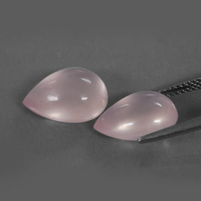Gemas de cuarzo rosa rosa natural de  ct, en forma de pera, transparente