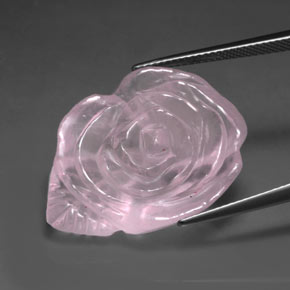 Cuarzo rosa rosa natural de 27,23 ct, transparente, transparente / translúcido