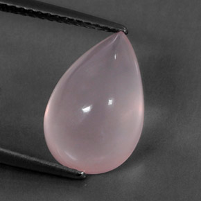Cuarzo rosa rosa natural de 5,61 ct, transparente, transparente / translúcido