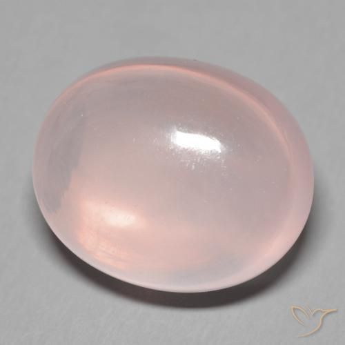Cuarzo rosa Rosado claro natural de 38.62 ct, Ovalada, Transparente