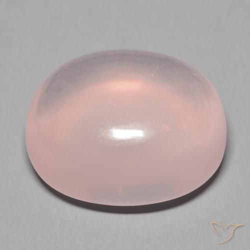 Cuarzo rosa Rosado claro natural de 38.62 ct, Ovalada, Transparente