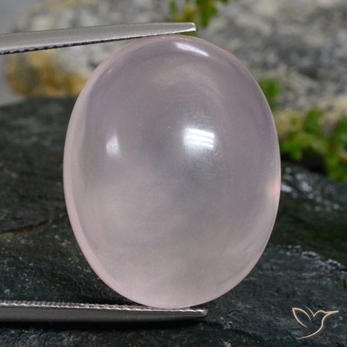 38.60ct Natural Rosado muy claro Cuarzo rosa, Ovalada, Transparente