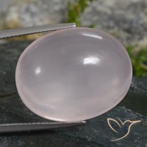 Cuarzo rosa Rosado muy claro natural de 38.60 ct, Ovalada, Transparente