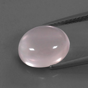 Cuarzo rosa rosa natural de 3,44 ct, transparente, transparente / translúcido