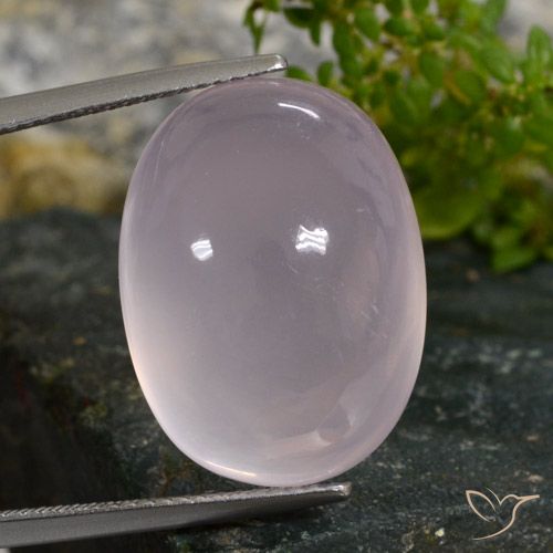 29.72ct Natural Rosado claro Cuarzo rosa, Ovalada, Translúcido