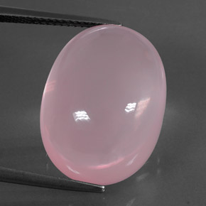 Cuarzo rosa rosa natural de 23,66 ct, transparente, transparente / translúcido