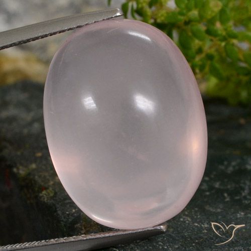 24.31ct Natural Rosado claro Cuarzo rosa, Ovalada, Translúcido