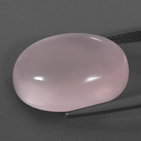 Cuarzo rosa rosa natural de 14,92 ct, transparente, transparente / translúcido