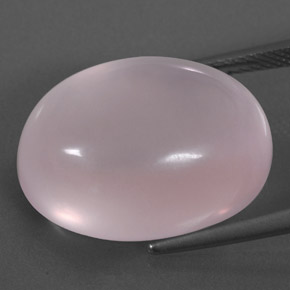 Cuarzo rosa rosa natural de 24,19 ct, transparente, transparente / translúcido