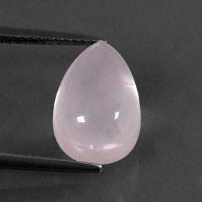 Cuarzo rosa rosa natural de 5,74 ct, en forma de pera, transparente