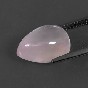 Cuarzo rosa rosa natural de 5,74 ct, en forma de pera, transparente