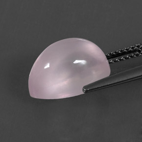 Cuarzo rosa rosa natural de 5,14 ct, en forma de pera, transparente