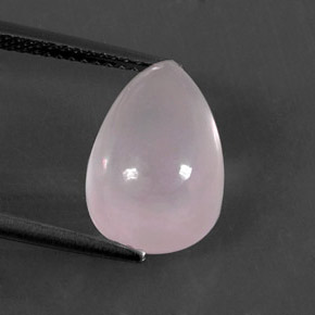 Cuarzo rosa rosa natural de 5,93 ct, en forma de pera, transparente